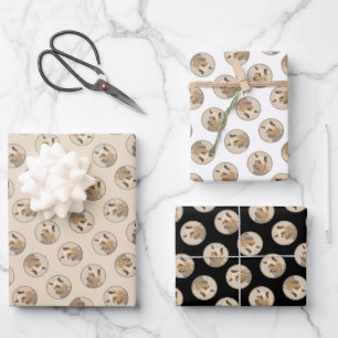 Australischer Silky Terrier Malerei Originale Hund Geschenkpapier Set