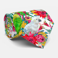 Australischer Sommer-Tropenparrot-Muster Neck Tie