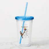 Australischer Spaß Kangaroo Cartoon Illustration Acryltrinkbecher (Rückseite)