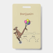 Australischer Spaß Kangaroo Cartoon Illustration Ausweis (Rückseite)