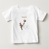 Australischer Spaß Kangaroo Cartoon Illustration Baby T-shirt (Vorderseite)