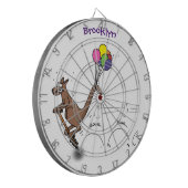 Australischer Spaß Kangaroo Cartoon Illustration Dartscheibe (Vorderseite Links)