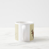 Australischer Spaß Kangaroo Cartoon Illustration Espressotasse (Rückseite)