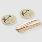 Australischer Spaß Kangaroo Cartoon Illustration Fächer (Non-assembled)