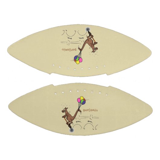 Australischer Spaß Kangaroo Cartoon Illustration Football (Paneele)