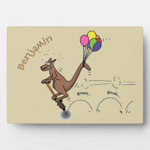 Australischer Spaß Kangaroo Cartoon Illustration Fotoplatte