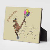 Australischer Spaß Kangaroo Cartoon Illustration Fotoplatte (Seite)