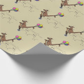 Australischer Spaß Kangaroo Cartoon Illustration Geschenkpapier (Ecke)