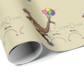 Australischer Spaß Kangaroo Cartoon Illustration Geschenkpapier (Rolleneckpunkt)