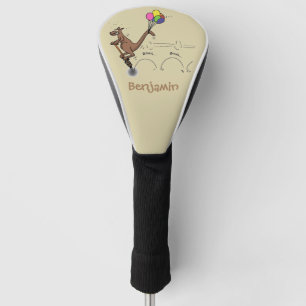 Australischer Spaß Kangaroo Cartoon Illustration Golf Headcover