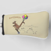 Australischer Spaß Kangaroo Cartoon Illustration Golf Headcover (Vorderseite)