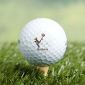 Australischer Spaß Kangaroo Cartoon Illustration Golfball (Insitu T-Shirt)