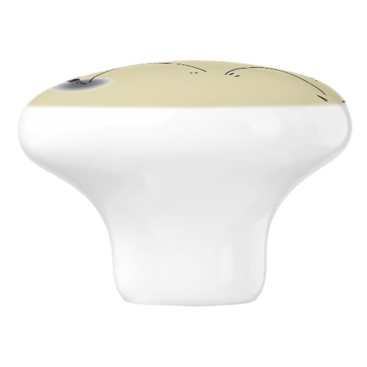 Australischer Spaß Kangaroo Cartoon Illustration Keramikknauf (Seitenansicht)