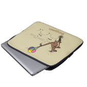 Australischer Spaß Kangaroo Cartoon Illustration Laptopschutzhülle (Vorne Knopf)