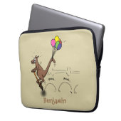 Australischer Spaß Kangaroo Cartoon Illustration Laptopschutzhülle (Vorderseite Links)