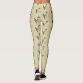 Australischer Spaß Kangaroo Cartoon Illustration Leggings (Rückseite)
