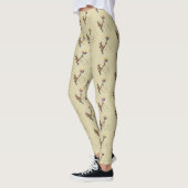 Australischer Spaß Kangaroo Cartoon Illustration Leggings (Links)