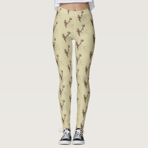 Australischer Spaß Kangaroo Cartoon Illustration Leggings