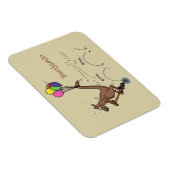 Australischer Spaß Kangaroo Cartoon Illustration Magnet (Rechte Seite)