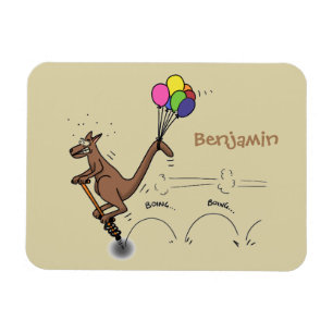 Australischer Spaß Kangaroo Cartoon Illustration Magnet