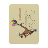 Australischer Spaß Kangaroo Cartoon Illustration Magnet (Vertikal)
