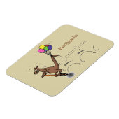 Australischer Spaß Kangaroo Cartoon Illustration Magnet (Linke Seite)