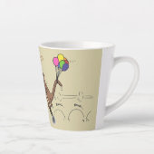 Australischer Spaß Kangaroo Cartoon Illustration Milchtasse (Rechts)