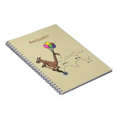 Australischer Spaß Kangaroo Cartoon Illustration Notizblock (Rechte Seite)