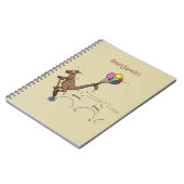 Australischer Spaß Kangaroo Cartoon Illustration Notizblock (Linke Seite)