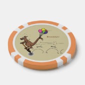 Australischer Spaß Kangaroo Cartoon Illustration Pokerchips (Einzeln)