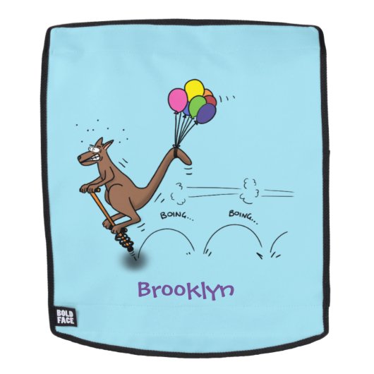 Australischer Spaß Kangaroo Cartoon Illustration Rucksack (Abnehmbare Front)