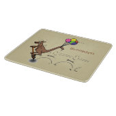 Australischer Spaß Kangaroo Cartoon Illustration Schneidebrett (Ecke)