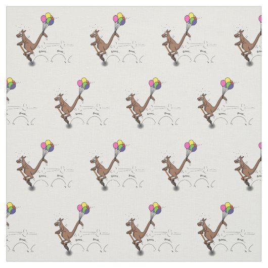 Australischer Spaß Kangaroo Cartoon Illustration Stoff (Muster)