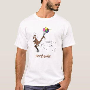 Australischer Spaß Kangaroo Cartoon Illustration T-Shirt