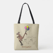 Australischer Spaß Kangaroo Cartoon Illustration Tasche (Rückseite)