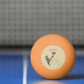 Australischer Spaß Kangaroo Cartoon Illustration Tischtennisball (Netto)