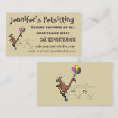 Australischer Spaß Kangaroo Cartoon Illustration Visitenkarte (Vorne/Hinten)