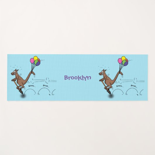 Australischer Spaß Kangaroo Cartoon Illustration Yogamatte (Vorderseite (Horizontal))