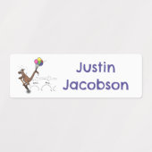 Australischer Spaß Kangaroo Cartoon personalisiert Etiketten (Design 2)