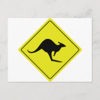 australischer Straßenschild Kangaroo australia