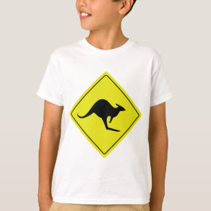 australischer Straßenschild Känguru T-Shirt