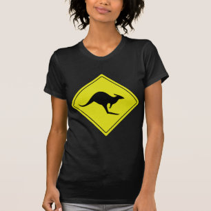 australischer Straßenschildkänguruh Australien T-Shirt
