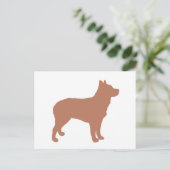 australischer Stumpy Schwanz Rind Hund Silo red.pn Postkarte (Stehend Vorderseite)