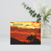 Australischer Sunset Postkarte (Stehend Vorderseite)