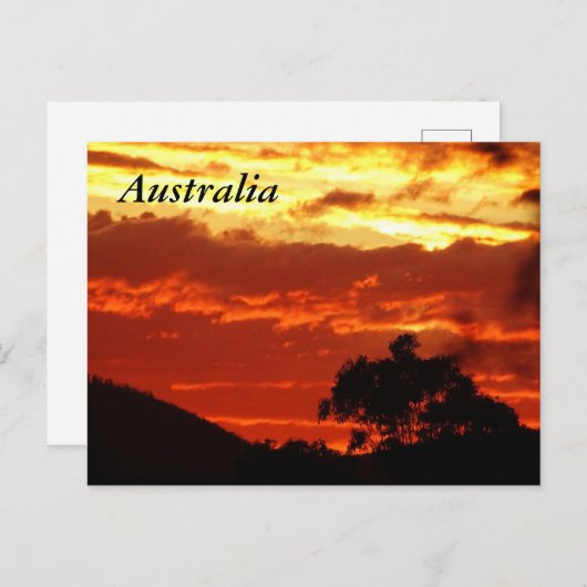 Australischer Sunset Postkarte (Vorne/Hinten)