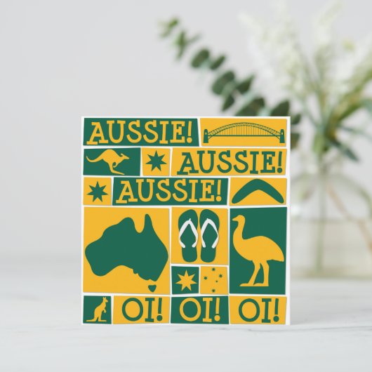Australischer Tag Einladung (Stehend Vorderseite)