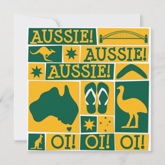Australischer Tag Einladung (Vorderseite)