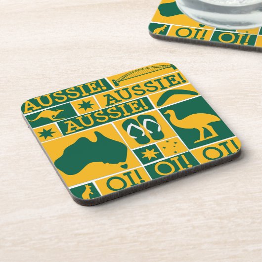 Australischer Tag Getränkeuntersetzer (Linke Seite)