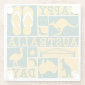 Australischer Tag Glasuntersetzer (Rückseite)