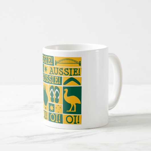 Australischer Tag Kaffeetasse (VorderseiteRechts)